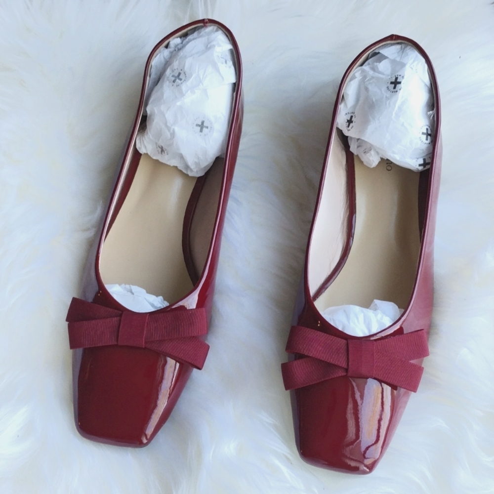 C.PARAVANO Pumps for Women .Red Shoes for Women  Middle Heel